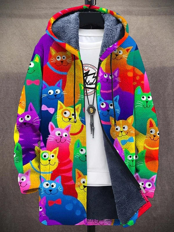 Kleurrijk patroon met katten / 4XL